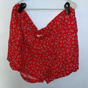Women’s 3X St. John’s Bay Red Floral Shorts